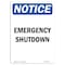 Signmission OSHA Notice, 5" Height, Emergency Shutdown Sign, 5" X 3.5", Portrait OS-NS-D-35-V-11898 - alternate 1